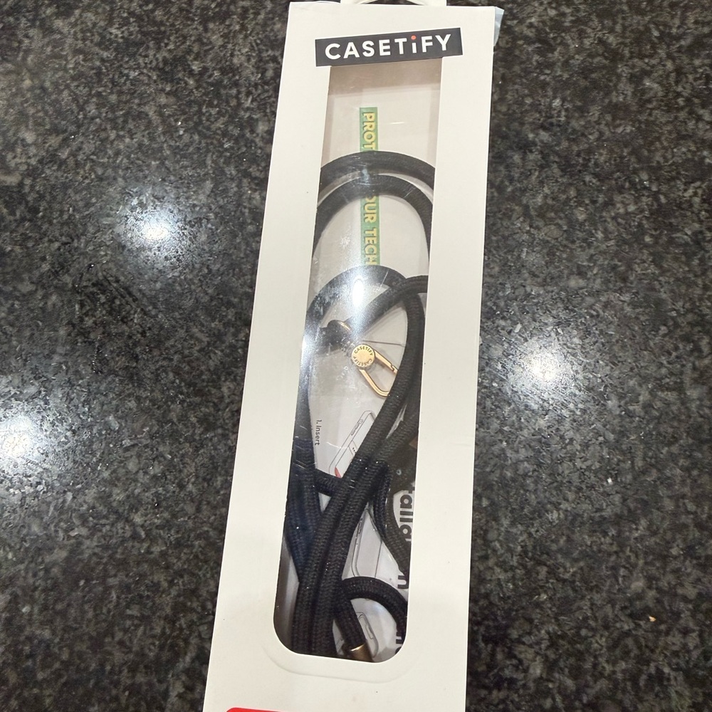 Casetify Rope Cross-Body Lanyard in Black.  Never used/brand new